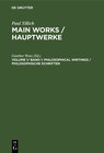 Buchcover Paul Tillich: Main Works / Hauptwerke / Philosophical Writings / Philosophische Schriften