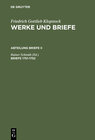 Buchcover Friedrich Gottlieb Klopstock: Werke und Briefe. Abteilung Briefe II / Briefe 1751-1752