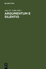 Buchcover Argumentum e Silentio