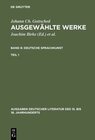 Buchcover Johann Ch. Gottsched: Ausgewählte Werke. Deutsche Sprachkunst / Deutsche Sprachkunst. Erster Teil