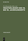 Buchcover Meisterlieder des 16. bis 18. Jahrhunderts