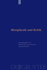 Buchcover Metaphysik und Kritik