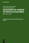 Buchcover Gesammelte Werke in Einzelausgaben / Simplicianischer Zweyköpffiger Ratio Status
