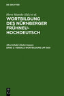 Buchcover Wortbildung des Nürnberger Frühneuhochdeutsch / Verbale Wortbildung um 1500