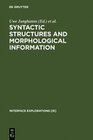 Buchcover Syntactic Structures and Morphological Information