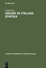 Buchcover Issues in Italian Syntax