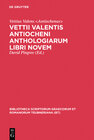 Buchcover Vettii Valentis Antiocheni anthologiarum libri novem