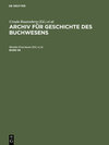 Buchcover Archiv für Geschichte des Buchwesens / Archiv für Geschichte des Buchwesens. Band 58