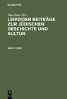 Buchcover Leipziger Beiträge zur jüdischen Geschichte und Kultur / 2003