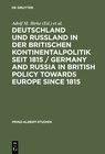 Buchcover Deutschland und Rußland in der britischen Kontinentalpolitik seit 1815 / Germany and Russia in British policy towards Eu