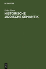 Buchcover Historische jiddische Semantik