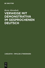 Buchcover Verweise mit Demonstrativa im gesprochenen Deutsch