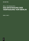 Buchcover Die Entstehung der Verfassung von Berlin