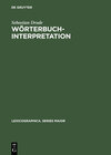 Buchcover Wörterbuchinterpretation