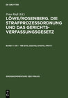 Buchcover Löwe/Rosenberg. Die Strafprozeßordnung und das Gerichtsverfassungsgesetz / §§ 1 - 198 GVG; EGGVG; GVGVO