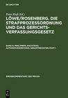 Buchcover Löwe/Rosenberg. Die Strafprozeßordnung und das Gerichtsverfassungsgesetz / MRK/IPBPR; Nachtrag; Autorenverzeichnis; Gesa