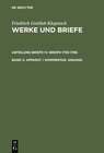 Buchcover Friedrich Gottlieb Klopstock: Werke und Briefe. Abteilung Briefe IV: Briefe 1759-1766 / Apparat / Kommentar. Anhang