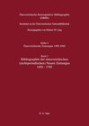 Buchcover Österreichische Retrospektive Bibliographie. Österreichische Zeitungen 1492–1945 / Bibliographie der österreichischen (n