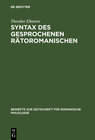 Buchcover Syntax des gesprochenen Rätoromanischen