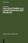 Buchcover Kollokationen als lexikographisches Problem