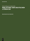 Buchcover Bibliothek der Deutschen Literatur / Bibliographie und Register
