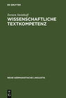 Buchcover Wissenschaftliche Textkompetenz