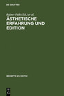Buchcover Ästhetische Erfahrung und Edition