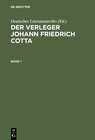 Buchcover Der Verleger Johann Friedrich Cotta