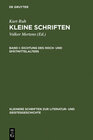Buchcover Kurt Ruh: Kleine Schriften / Dichtung des Hoch- und Spätmittelalters