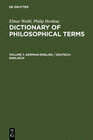 Buchcover Elmar Waibl; Philip Herdina: Dictionary of Philosophical Terms / German-English / Deutsch-Englisch