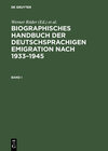 Buchcover Biographisches Handbuch der deutschsprachigen Emigration nach 1933–1945 / International Biographical Dictionary of Centr