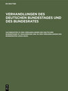 Buchcover Verhandlungen des Deutschen Bundestages und des Bundesrates / Sachregister zu den Verhandlungen des Deutschen Bundestage