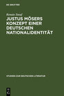 Buchcover Justus Mösers Konzept einer deutschen Nationalidentität