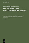 Buchcover Elmar Waibl; Philip Herdina: Dictionary of Philosophical Terms / English-German / Englisch-Deutsch
