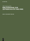 Buchcover Bibliographie zur Zeitgeschichte 1953-1995 / Supplement 1990–1995