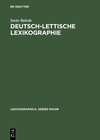 Buchcover Deutsch-lettische Lexikographie