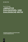 Buchcover »Negative Philosophie« und dialogische Kritik