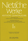 Buchcover Friedrich Nietzsche: Werke. Abteilung 1 / Nachgelassene Aufzeichnungen. Frühjahr 1868 - Herbst 1869