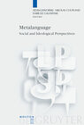 Buchcover Metalanguage