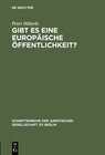 Buchcover Gibt es eine europäische Öffentlichkeit?