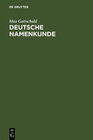 Buchcover Deutsche Namenkunde