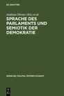 Buchcover Sprache des Parlaments und Semiotik der Demokratie
