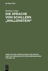 Buchcover Die Sprache von Schillers "Wallenstein"