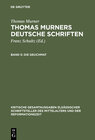 Buchcover Thomas Murner: Thomas Murners deutsche Schriften / Die Geuchmat