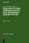Buchcover Geschichte und Vorgeschichte der modernen Subjektivität