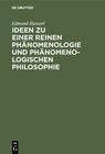 Buchcover Ideen zu einer reinen Phänomenologie und phänomenologischen Philosophie