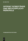 Buchcover Offene Tatbestände und Rechtspflichtmerkmale