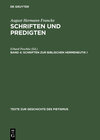 Buchcover August Hermann Francke: Schriften und Predigten / Schriften zur biblischen Hermeneutik I