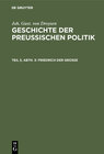 Buchcover Geschichte der preußischen Politik