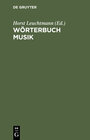 Buchcover Wörterbuch Musik